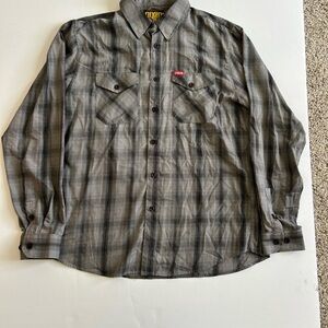 DIXXON The Limiter Black and Gray Plaid Men's Shirt